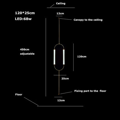 Cirque Floor-to-Ceiling Ellipse Lamp - Procure Décor