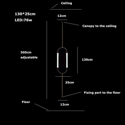 Cirque Floor-to-Ceiling Ellipse Lamp - Procure Décor