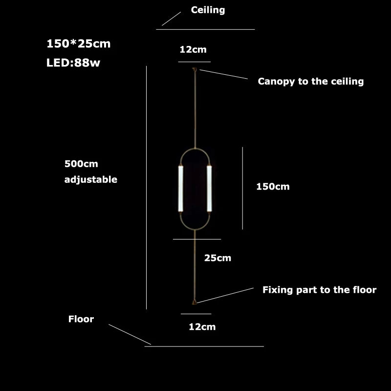 Cirque Floor-to-Ceiling Ellipse Lamp - Procure Décor