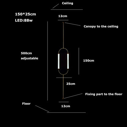 Cirque Floor-to-Ceiling Ellipse Lamp - Procure Décor