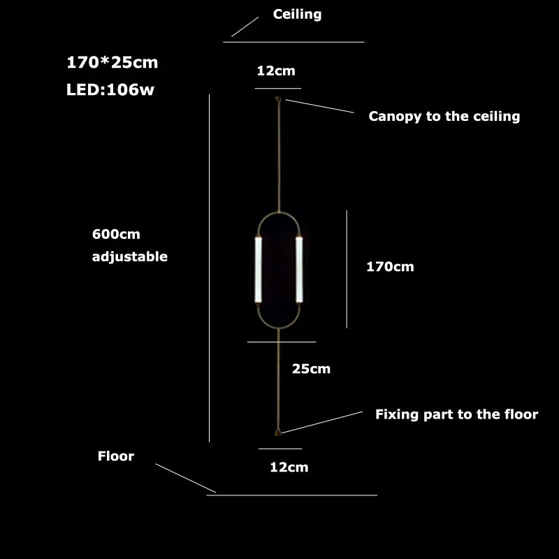 Cirque Floor-to-Ceiling Ellipse Lamp - Procure Décor