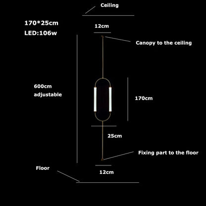 Cirque Floor-to-Ceiling Ellipse Lamp - Procure Décor