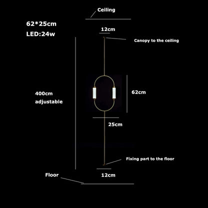 Cirque Floor-to-Ceiling Ellipse Lamp - Procure Décor