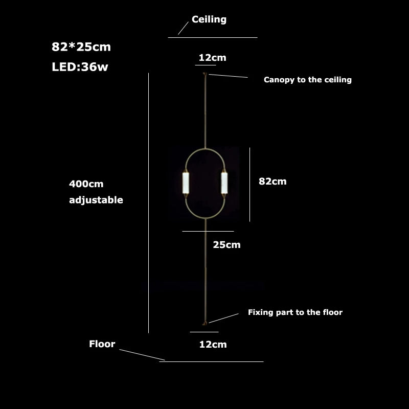 Cirque Floor-to-Ceiling Ellipse Lamp - Procure Décor