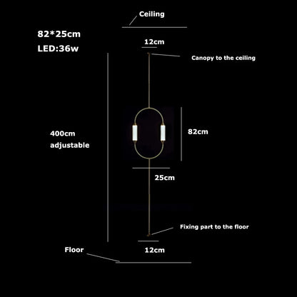 Cirque Floor-to-Ceiling Ellipse Lamp - Procure Décor
