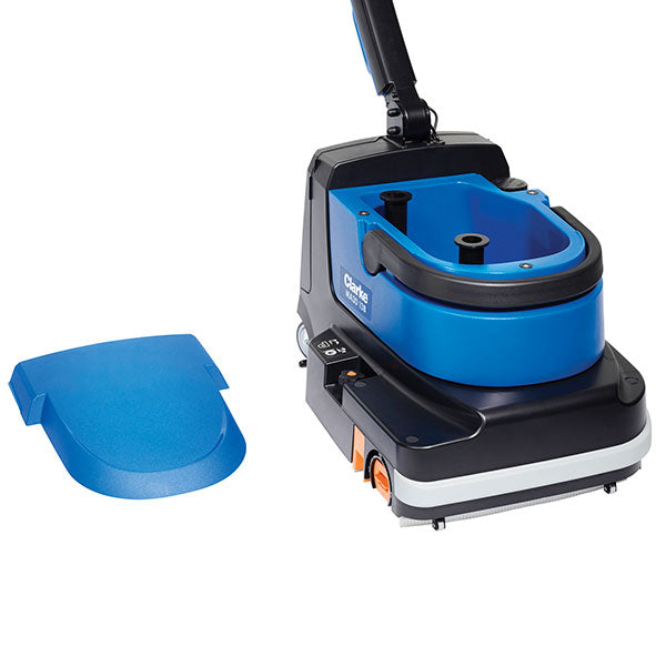 Clarke Floor Scrubber, 13", 1.6 Gallon, Cordless, Cylindrical, Forward and Reverse - ‎ MA30 13B