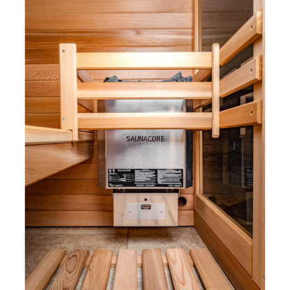Saunacore Classic Style Wood Front Traditional Indoor Saunas - TC4x4