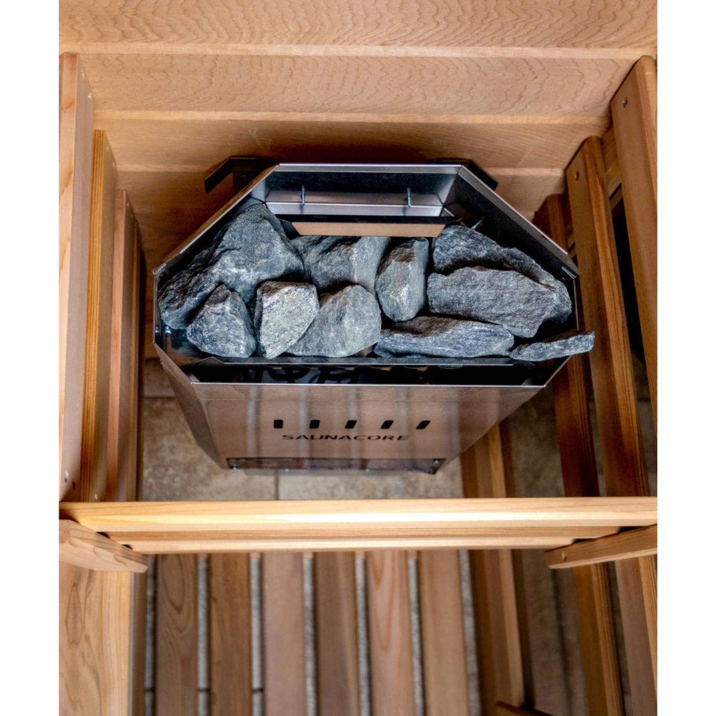 Saunacore Classic Style Wood Front Traditional Indoor Saunas - TC4x4
