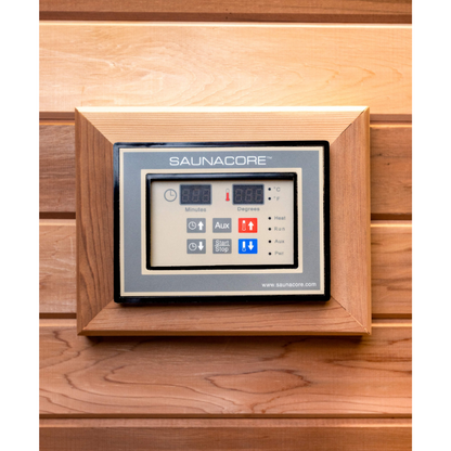 Saunacore Classic Style Wood Front Traditional Indoor Saunas - TC4x4