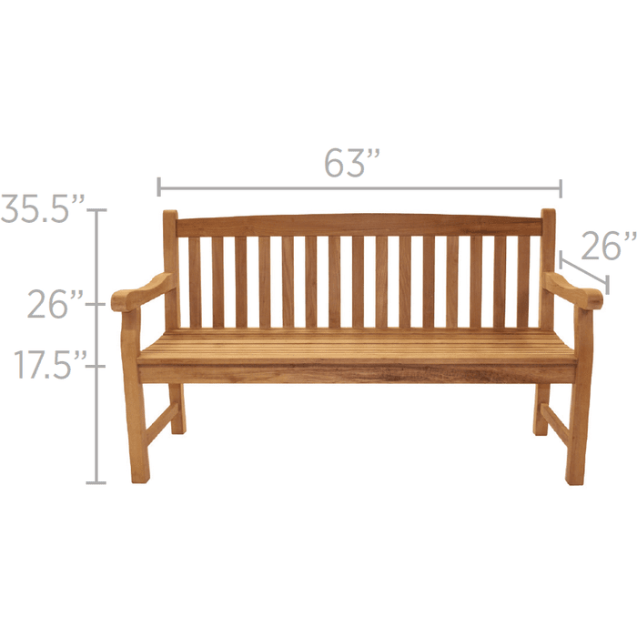 Royal Teak Collection Classic Three-Seater Bench - CC3S