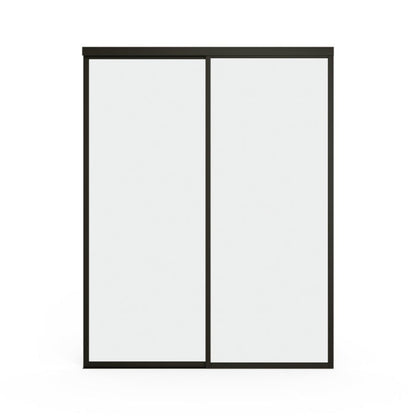 Doors22 108x80 Glass Sliding Room Divider Clear 3 panels - RDB108x80clear