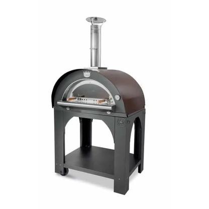 Clementi Pulcinella Wood-Burning Pizza Oven Copper Glass Door