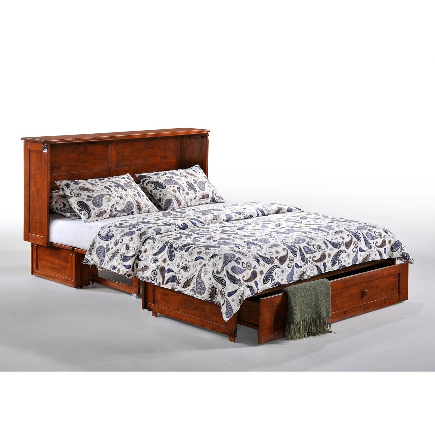 Night and Day Furniture Clover Queen Murphy Cabinet Bed Complete - MUR-CLV-QEN-XX