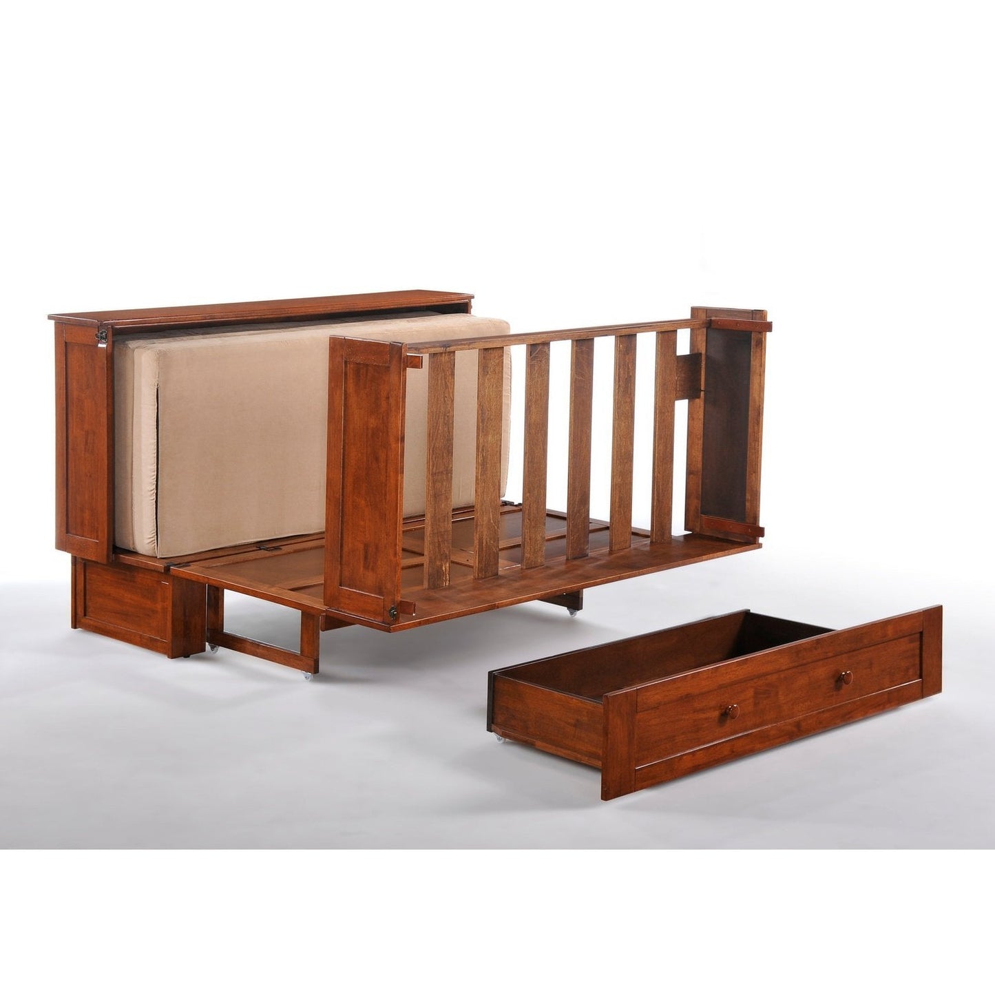 Night and Day Furniture Clover Queen Murphy Cabinet Bed Complete - MUR-CLV-QEN-XX