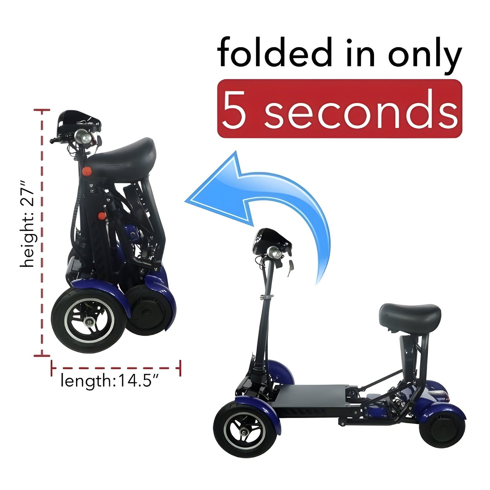 ComfyGo MS 3000 Foldable Mobility Scooter