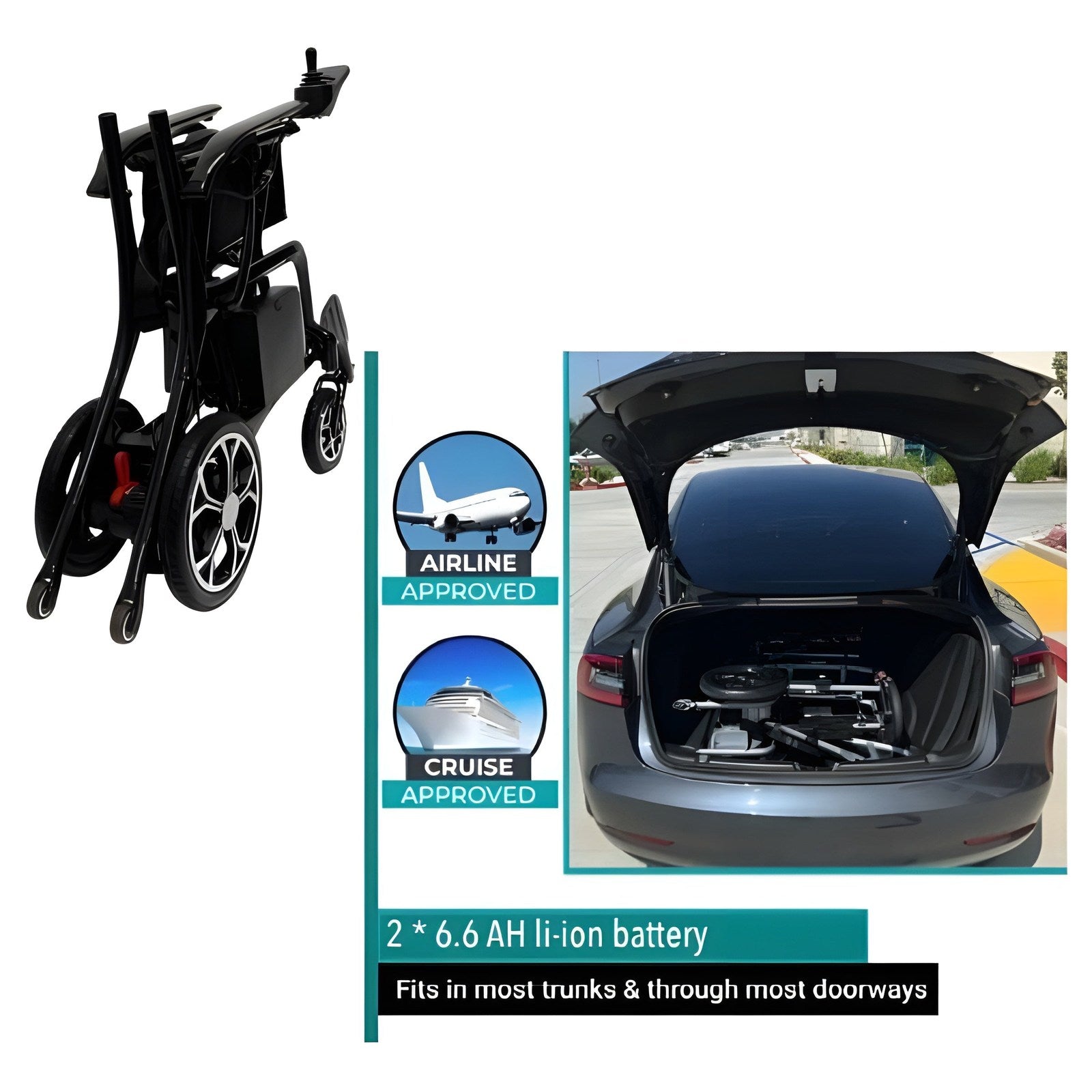 ComfyGo Phoenix Carbon Fiber Folding Electric Wheelchair