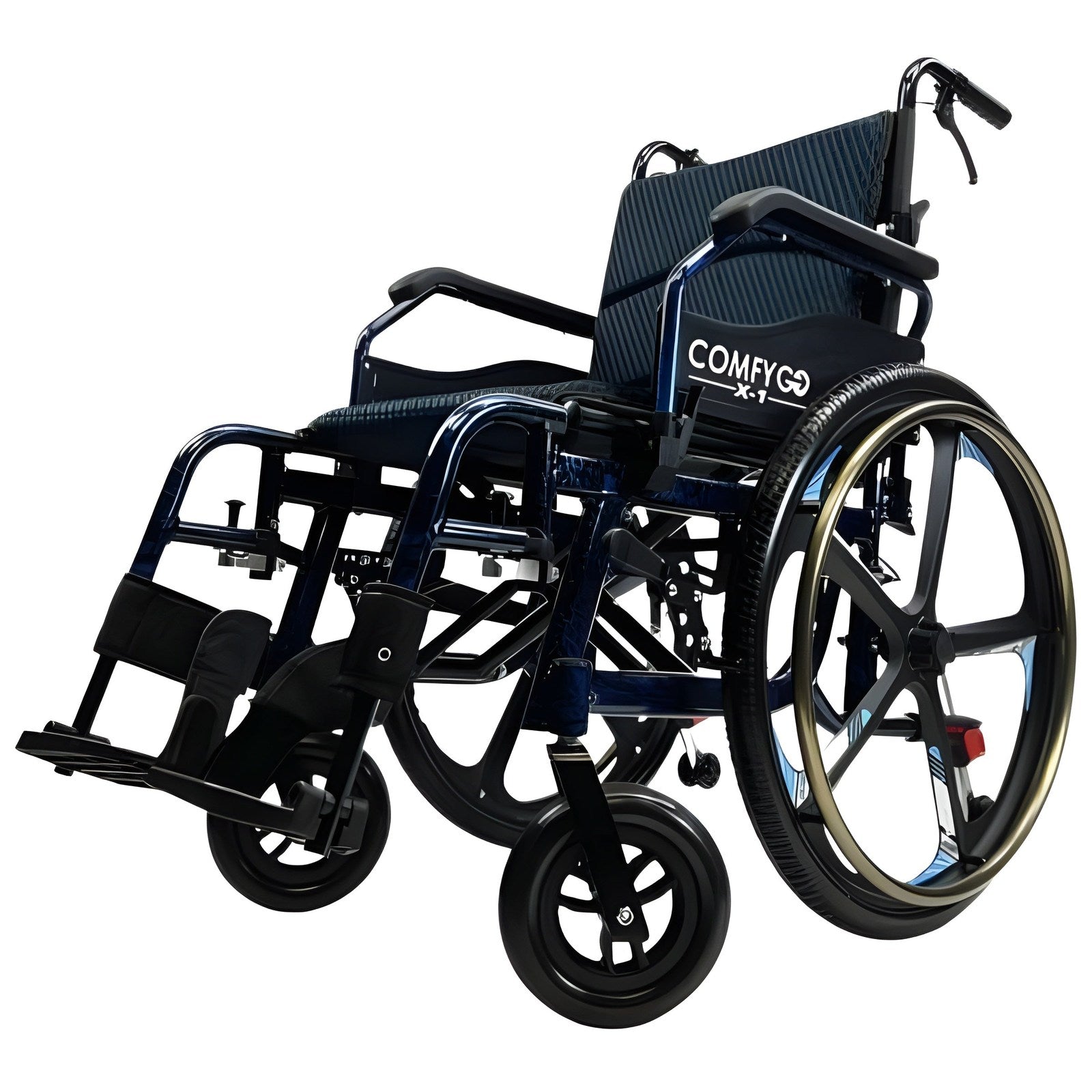 ComfyGo X-1 Ultra Lightweight Manual Wheelchair - X-1 BLACK