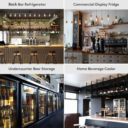 Bodega cooler 11.4 Cu.Ft Display Bar Beverage Fridge With 3 Glass Doors