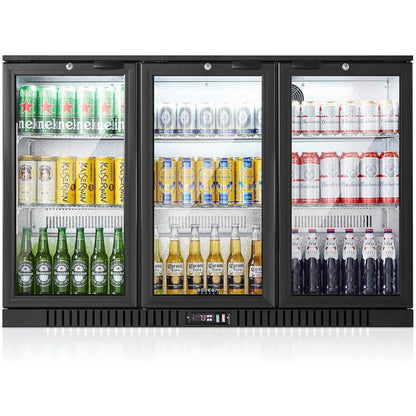 Bodega cooler 11.4 Cu.Ft Display Bar Beverage Fridge With 3 Glass Doors