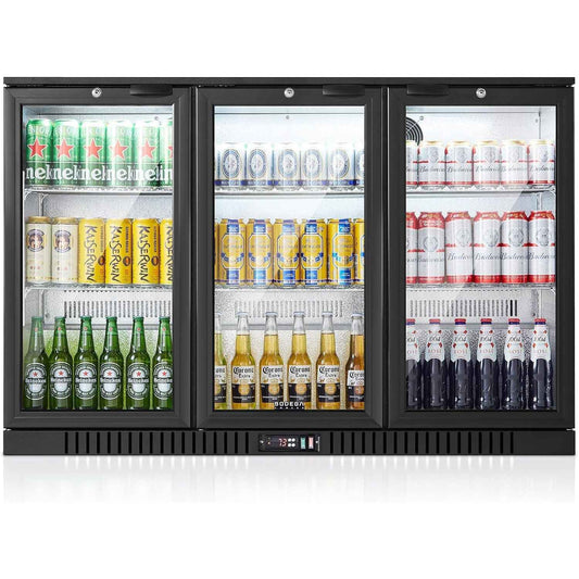 Bodega cooler 11.4 Cu.Ft Display Bar Beverage Fridge With 3 Glass Doors