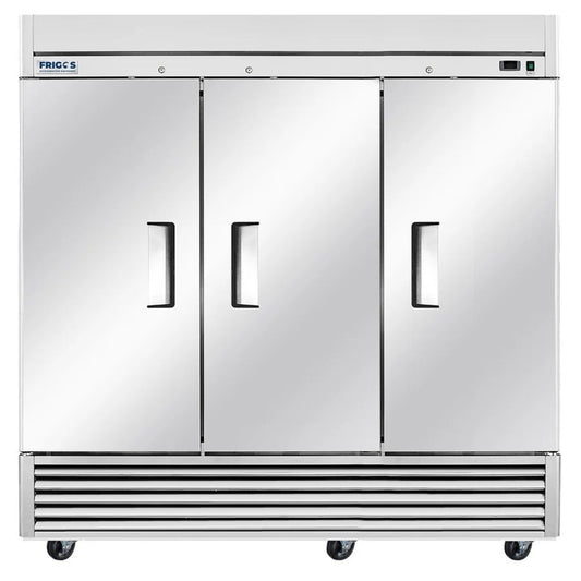 Commercial Reach in Freezer 3 Section Solid Door with Aluminum Interior with 304 Stainless Steel Floor - FG-FZ-3D