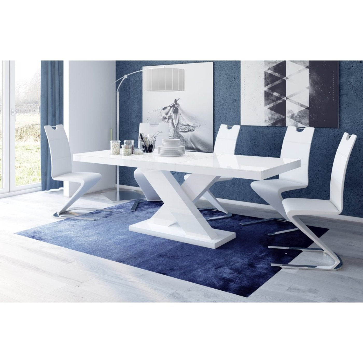 Maxima House XENA Dining Set white/white - HU0026K-188W