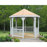 Creekvine Designs 10' Vinyl Octagon Gazebo - HBW10VEG-2CVD