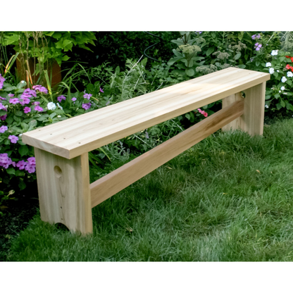 Creekvine Designs 5' Cedar 1800 Traditional Bench with Slant Brace - WRF18005BCHCVD