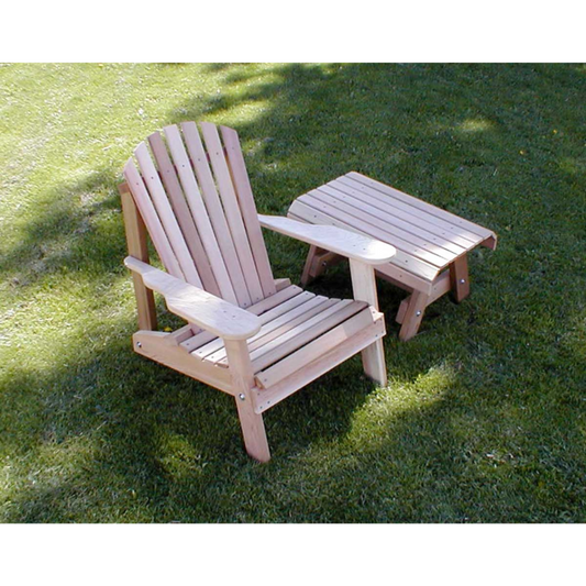 Creekvine Designs Cedar American Forest Adirondack Chair & Table Set - WRF5200SETCVD