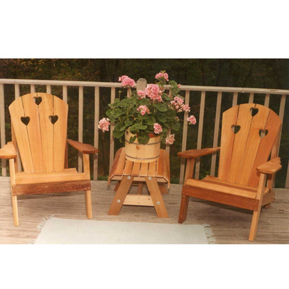 Creekvine Designs Cedar Country Hearts Adirondack Chair Collection - WRF5100CHSETCVD