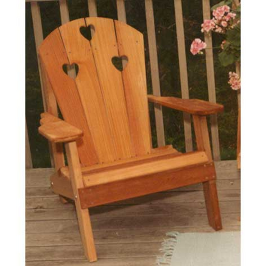 Creekvine Designs Cedar Country Hearts Adirondack Chair - WRF5100CHCVD