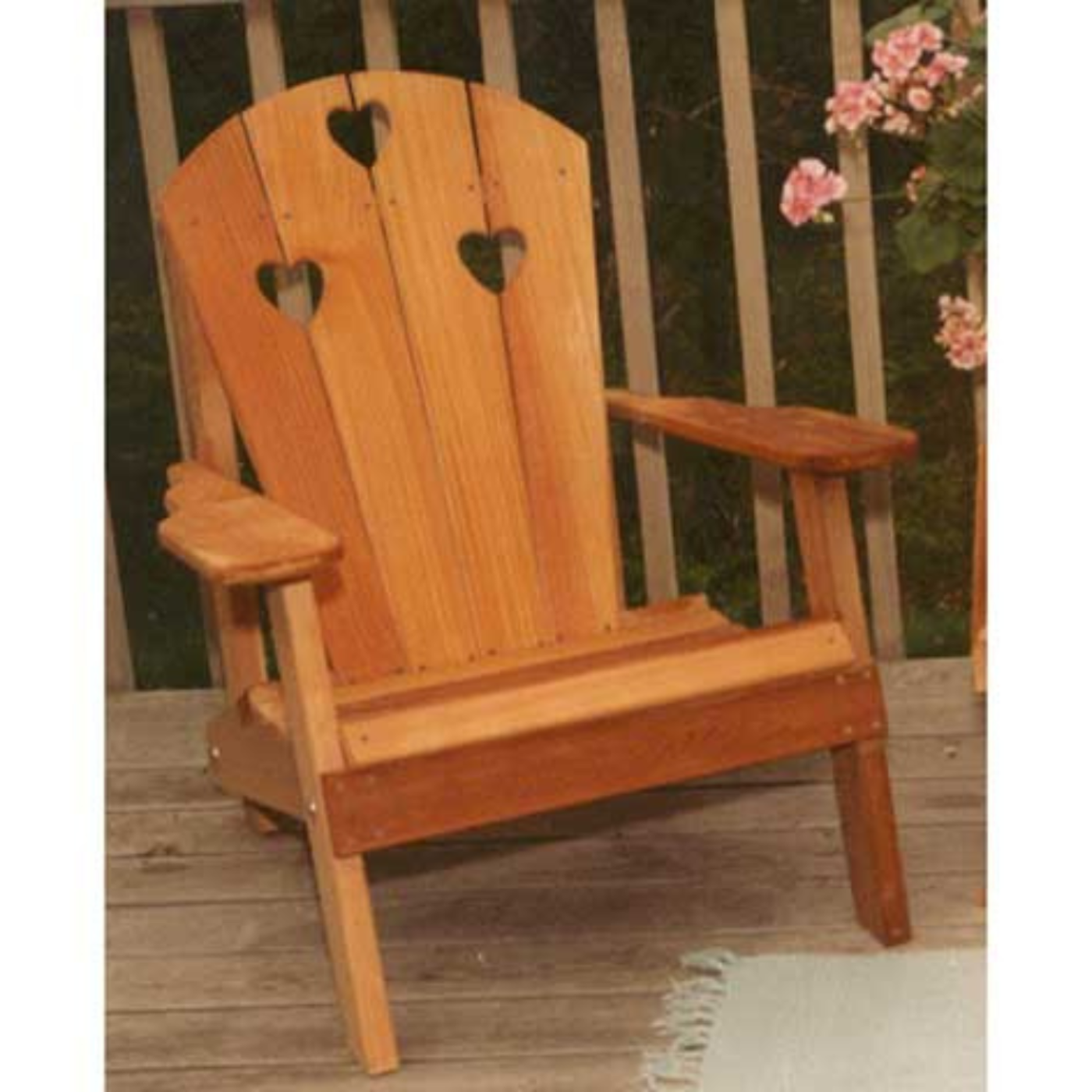 Creekvine Designs Cedar Country Hearts Adirondack Chair - WRF5100CHCVD