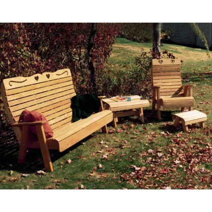Creekvine Designs Cedar Royal Country Hearts Patio Group - WRF1126CHGRPCVD