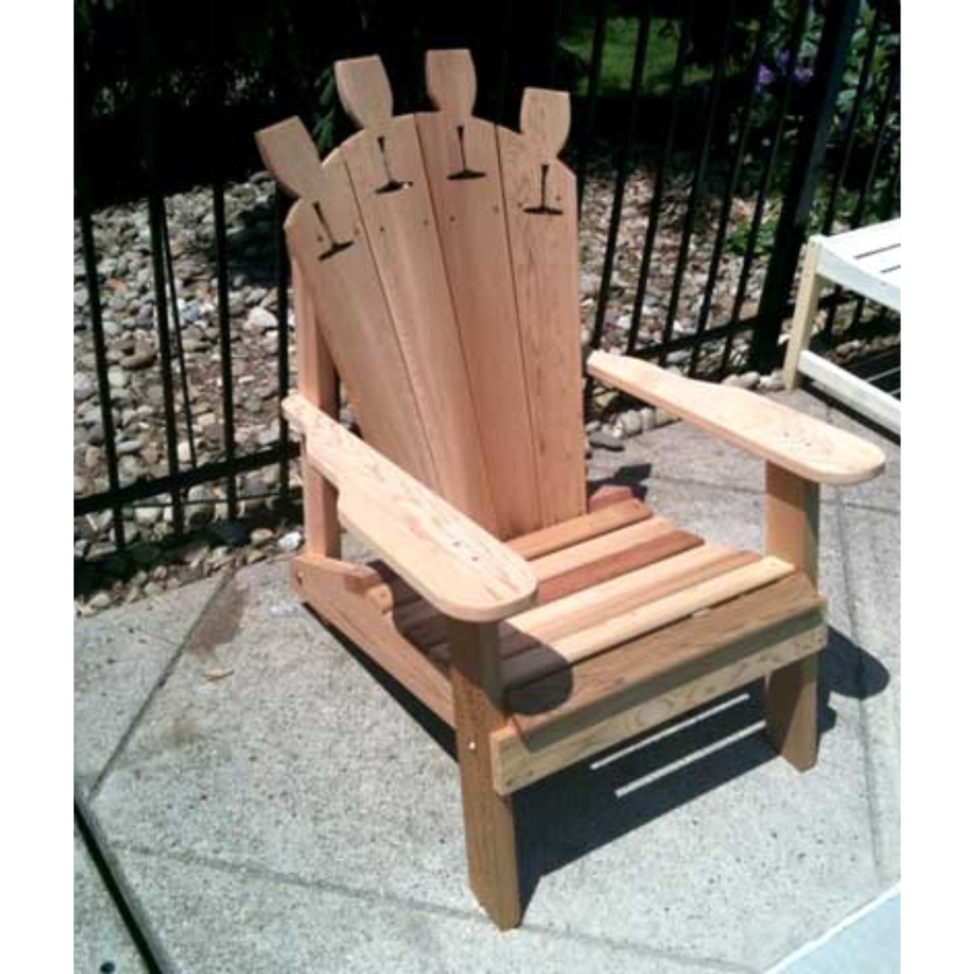 Creekvine Designs Cedar Wine Glass Adirondack Chair - WRF5100WGCVD