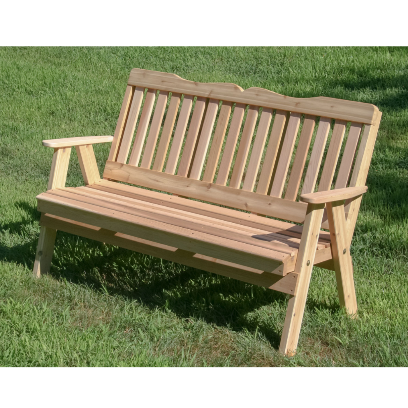 Creekvine Designs Red Cedar Savannah English Garden Bench - WF4SEB-2CVD