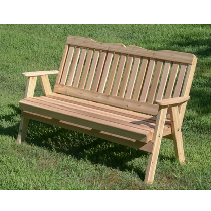 Creekvine Designs Red Cedar Savannah English Garden Bench - WF4SEB-2CVD