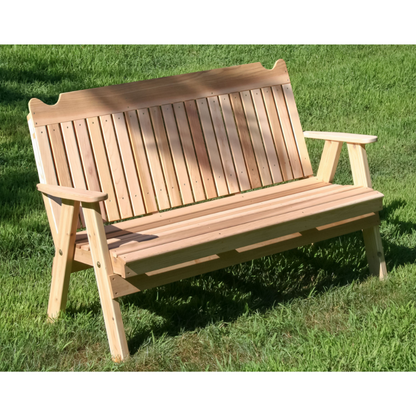 Creekvine Designs Red Cedar Straight Back English Garden Bench - WF4SBB-2CVD Price
