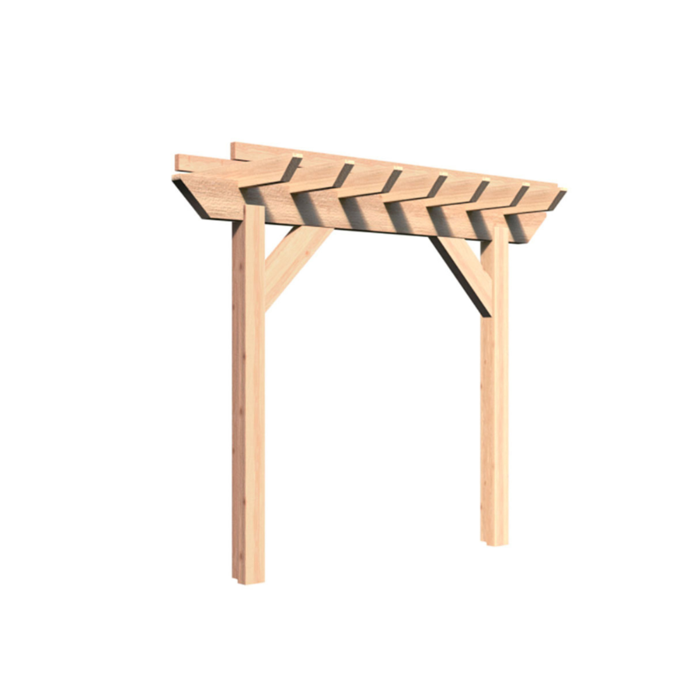 Creekvine Designs Rough Cut Cedar Monterrey Pergola - HBWRCCMP3x8CVD