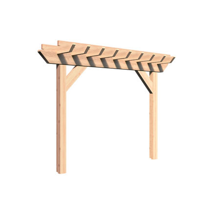 Creekvine Designs Rough Cut Cedar Monterrey Pergola - HBWRCCMP3x8CVD