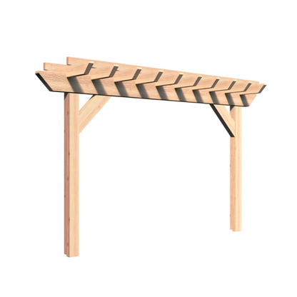 Creekvine Designs Rough Cut Cedar Monterrey Pergola - HBWRCCMP3x8CVD