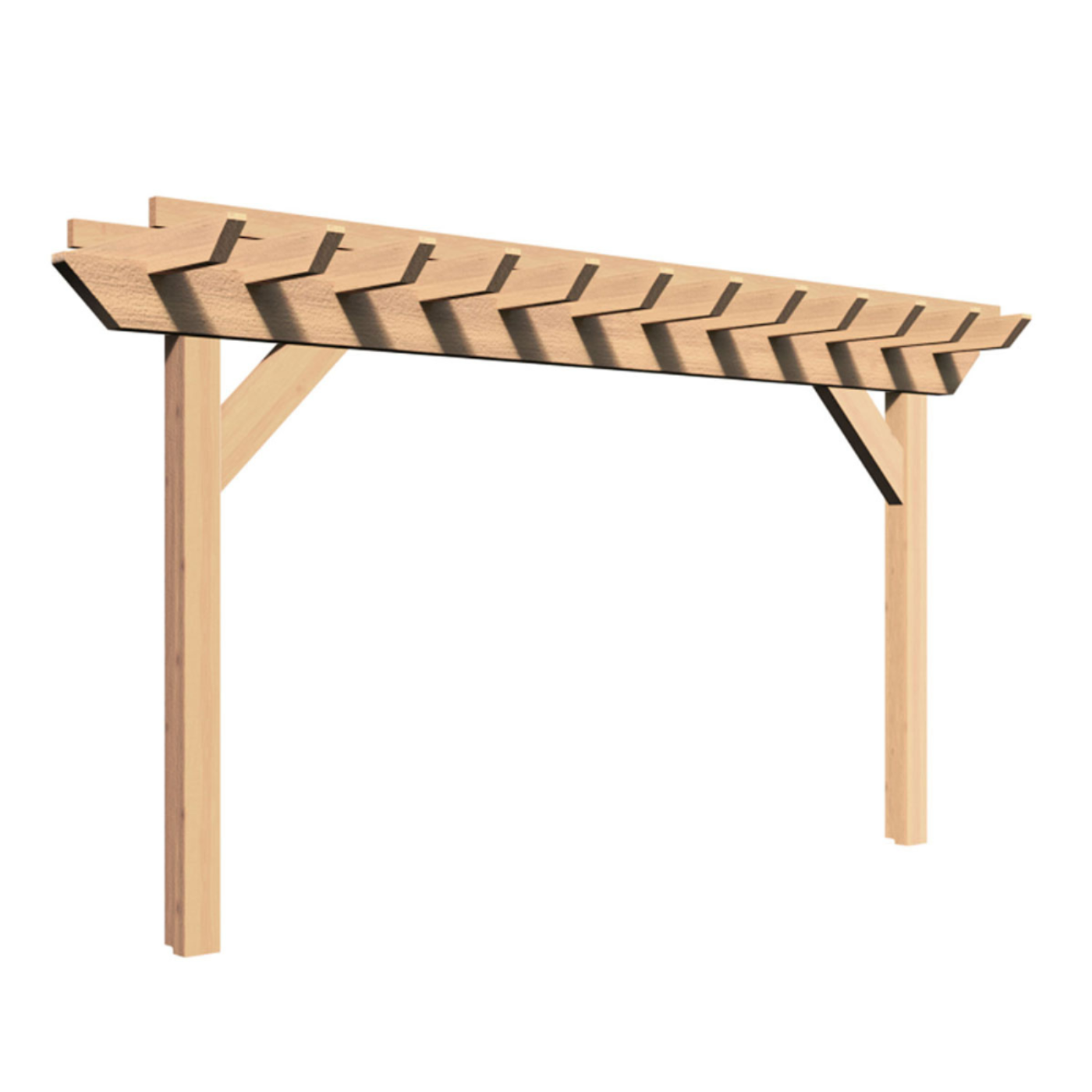 Creekvine Designs Rough Cut Cedar Monterrey Pergola - HBWRCCMP3x8CVD