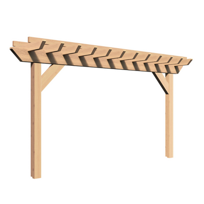 Creekvine Designs Rough Cut Cedar Monterrey Pergola - HBWRCCMP3x8CVD