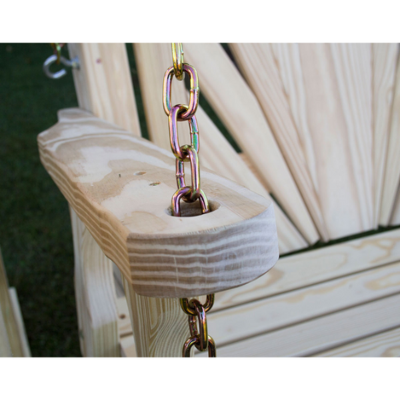 Creekvine Designs Treated Pine Crossback Porch Swing -  FS48CB-2CVD