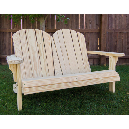 Creekvine Designs Treated Pine Low Curveback Garden Bench - FPB48ADCVD