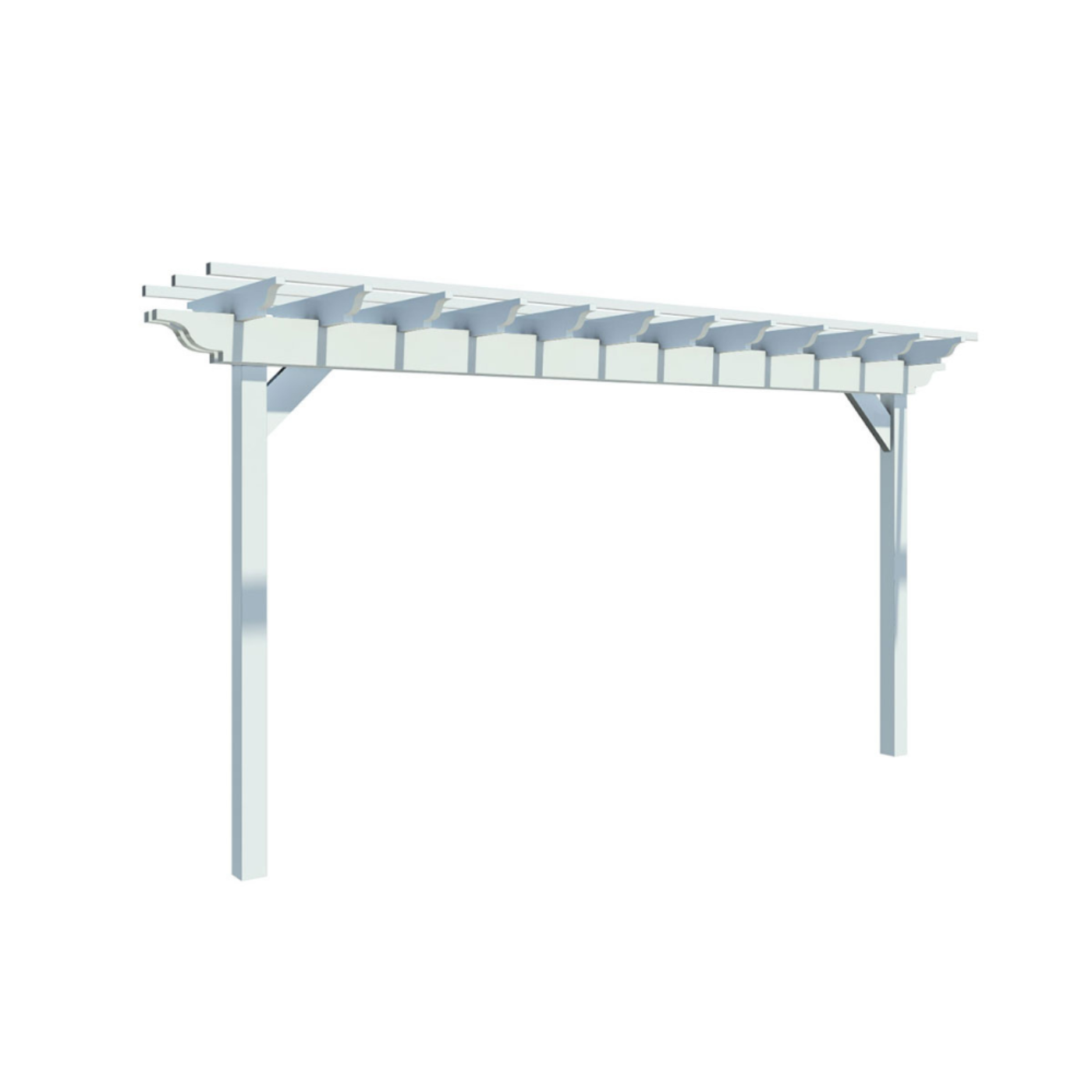 Creekvine Designs Vinyl Monterrey Pergola - HBWVMP3x8CVD