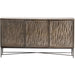 Crestview Collection 69" x 16" x 37" 3-Door Transitional Brown Wood And Metal Sideboard - CVFNR825