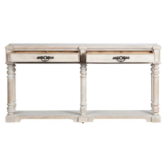 Crestview Collection Abbott 68" x 14" x 34" Rustic Unfinished Wood Console - CVFNR796