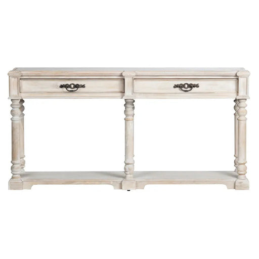 Crestview Collection Abbott 68" x 14" x 34" Rustic Unfinished Wood Console - CVFNR796