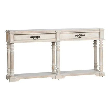 Crestview Collection Abbott 68" x 14" x 34" Rustic Unfinished Wood Console - CVFNR796