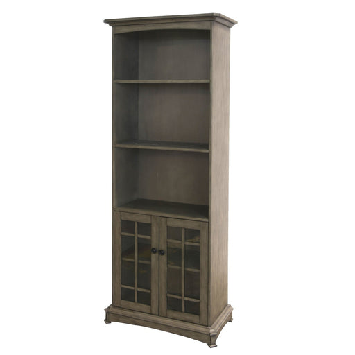 Crestview Collection Acacia 30" x 15" x 75" 2-Door 3-Shelf Transitional Dark Brown Wood Bookcase - CVFVR8201